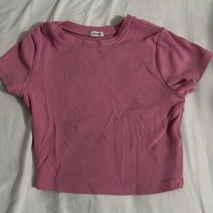 Pink crop shirt